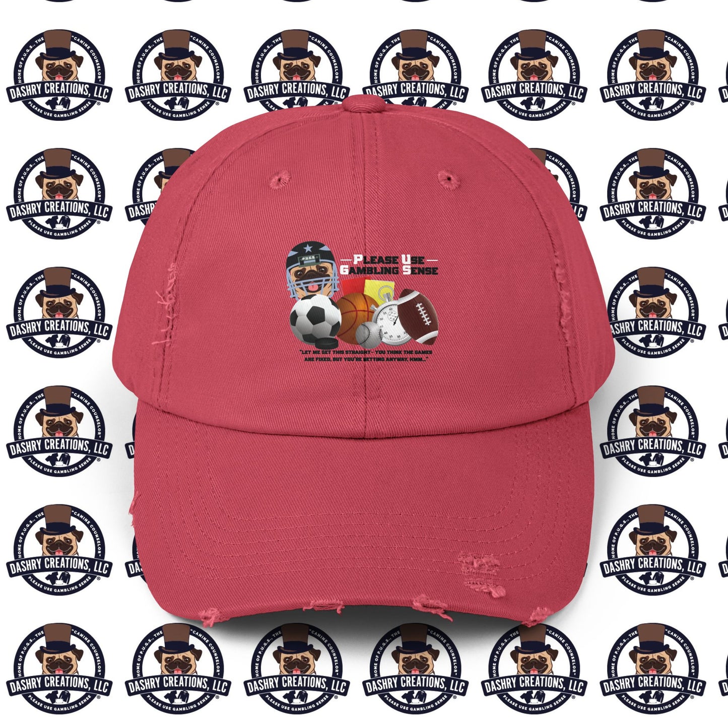 Sports Betting “Games Are Fixed” Helmet Unisex Distressed Cap