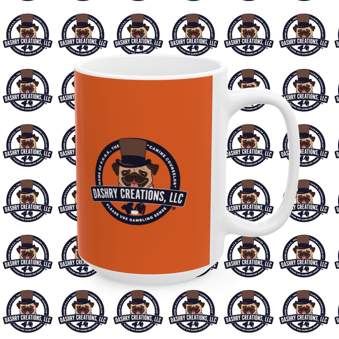 Slots “Everybody’s Got A System” Orange Wool Cap Ceramic Mug, (11oz, 15oz)