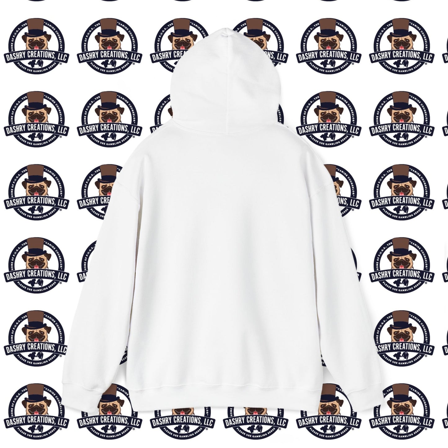 Slots “Everybody’s Got A System” Tan & White Backwards Baseball Cap Unisex Heavy Blend™ Hooded Sweatshirt