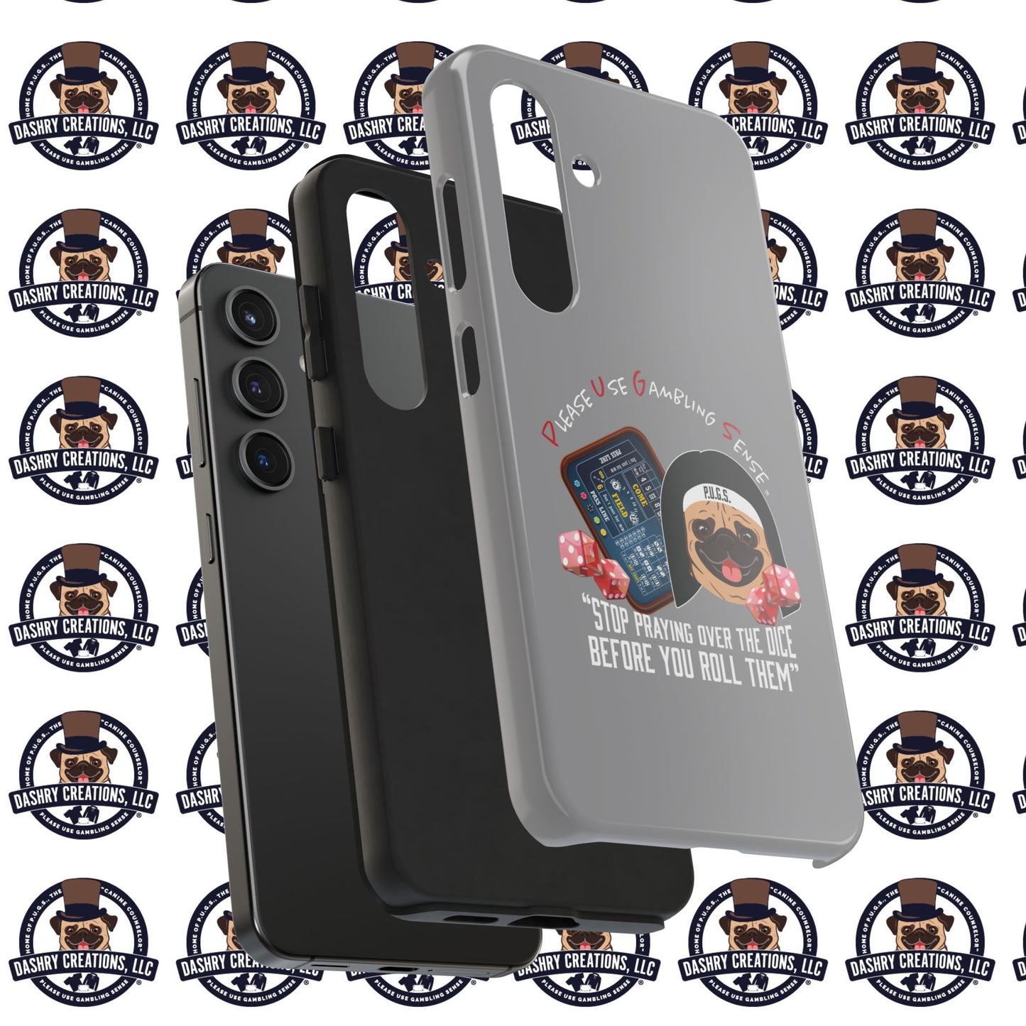 Craps “Praying Over Dice” Nun’s Veil Tough Phone Cases