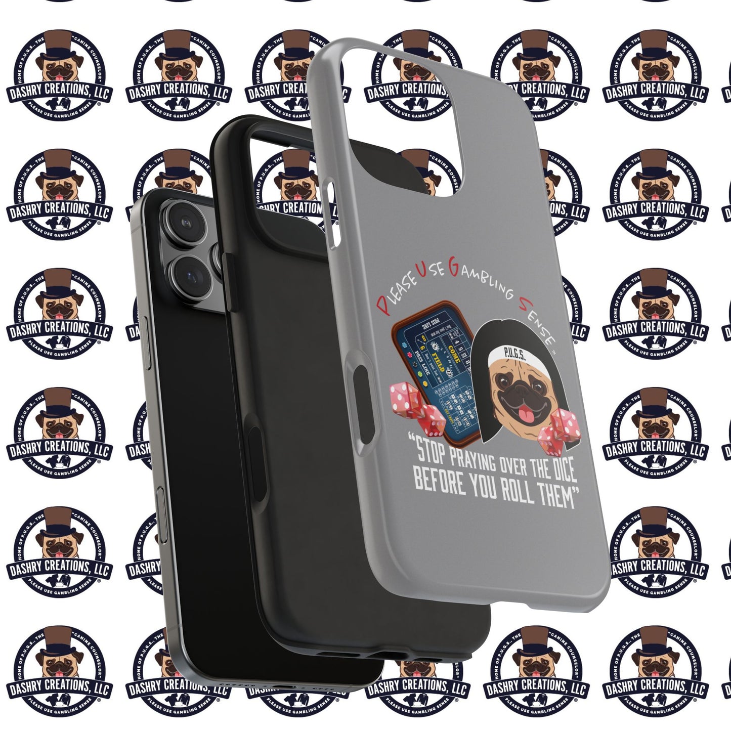 Craps “Praying Over Dice” Nun’s Veil Tough Phone Cases