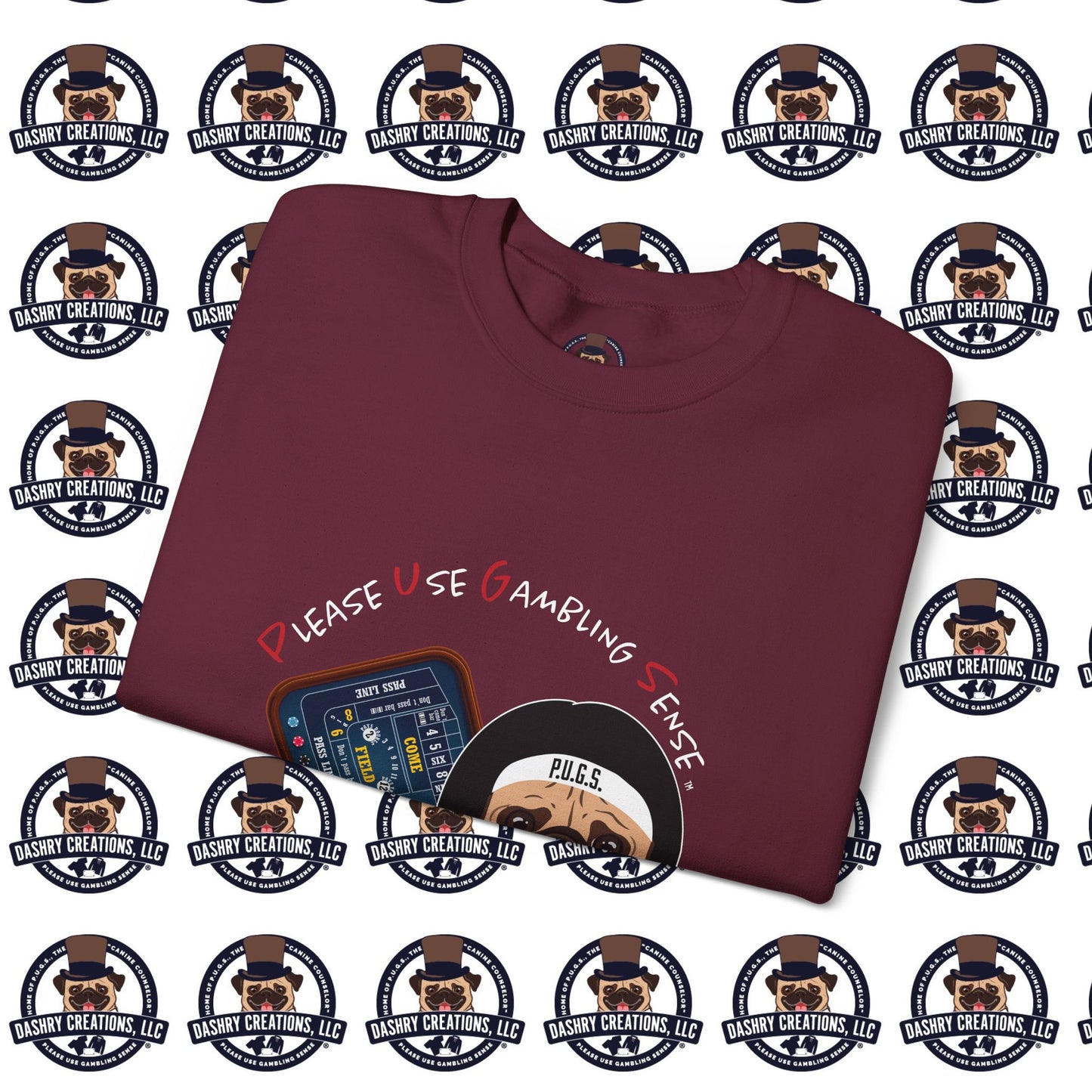 Craps “Praying Over Dice” Nun’s Veil Unisex Heavy Blend™ Crewneck Sweatshirt