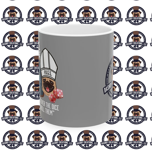 Craps “Praying Over Dice” Bishop’s Mitre Hat Ceramic Mug, (11oz, 15oz)