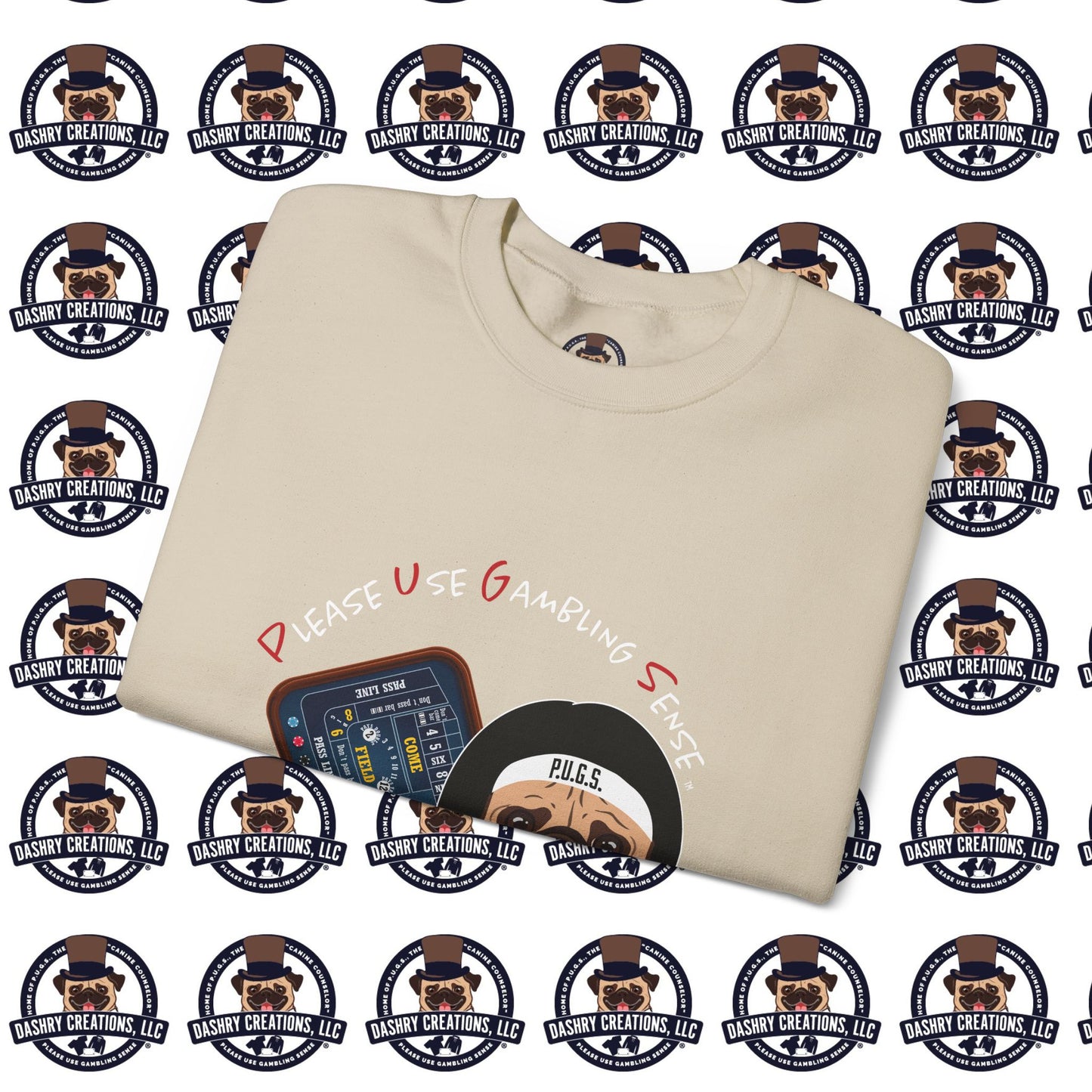 Craps “Praying Over Dice” Nun’s Veil Unisex Heavy Blend™ Crewneck Sweatshirt