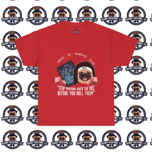 Craps “Praying Over Dice” Nun’s Veil Unisex Heavy Cotton Tee