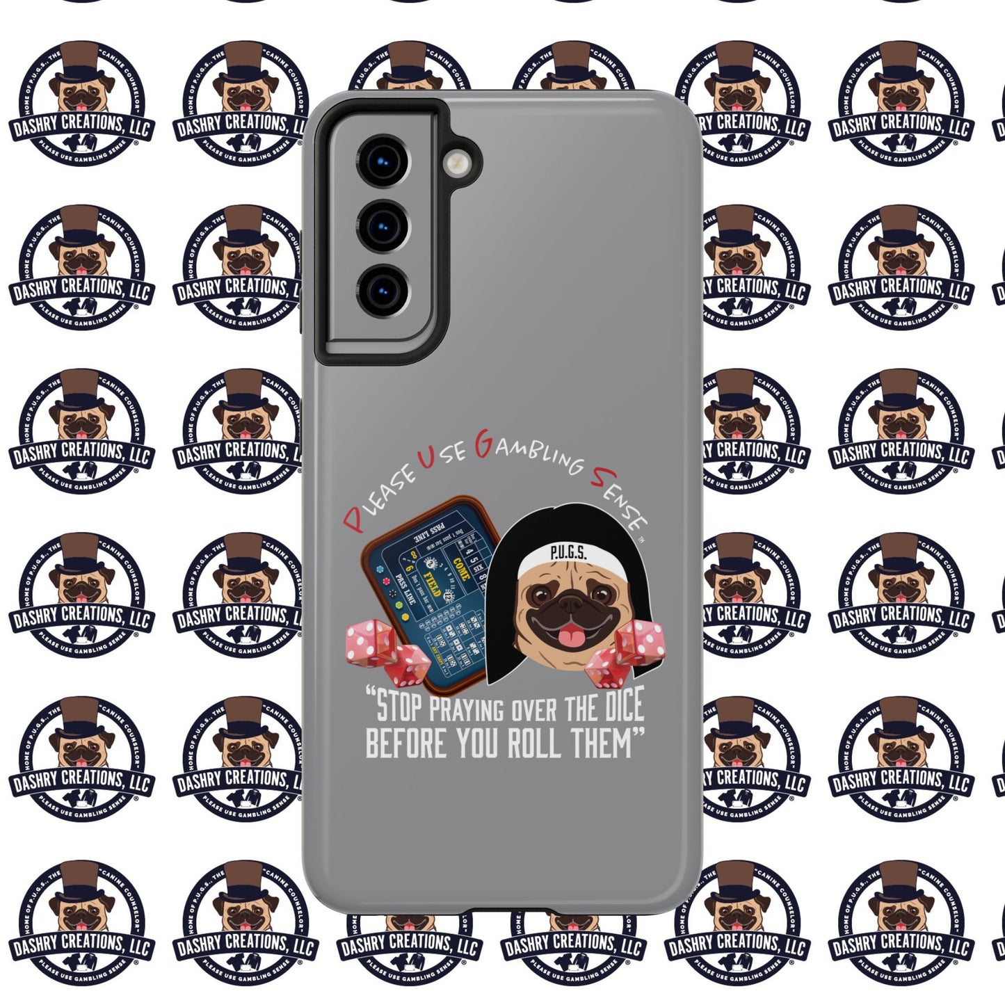 Craps “Praying Over Dice” Nun’s Veil Tough Phone Cases