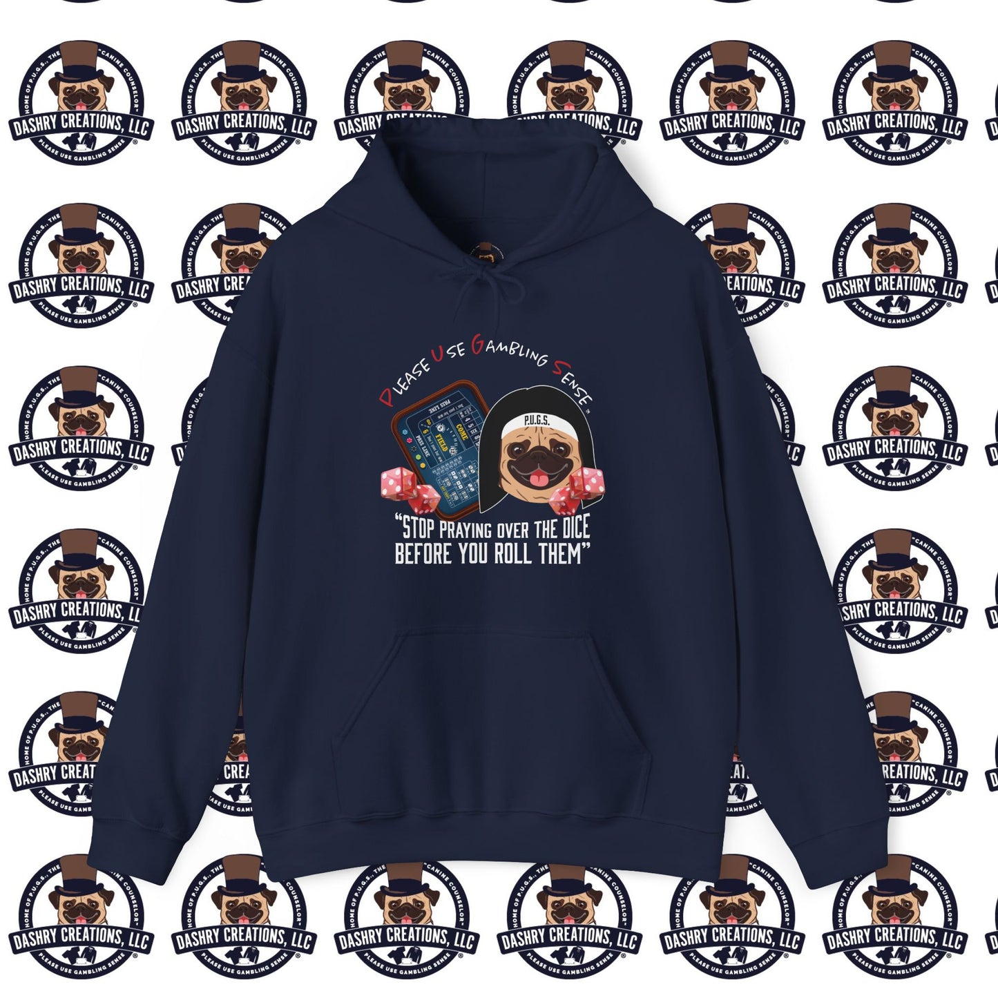 Craps “Praying Over Dice” Nun’s Veil Unisex Heavy Blend™ Hooded Sweatshirt