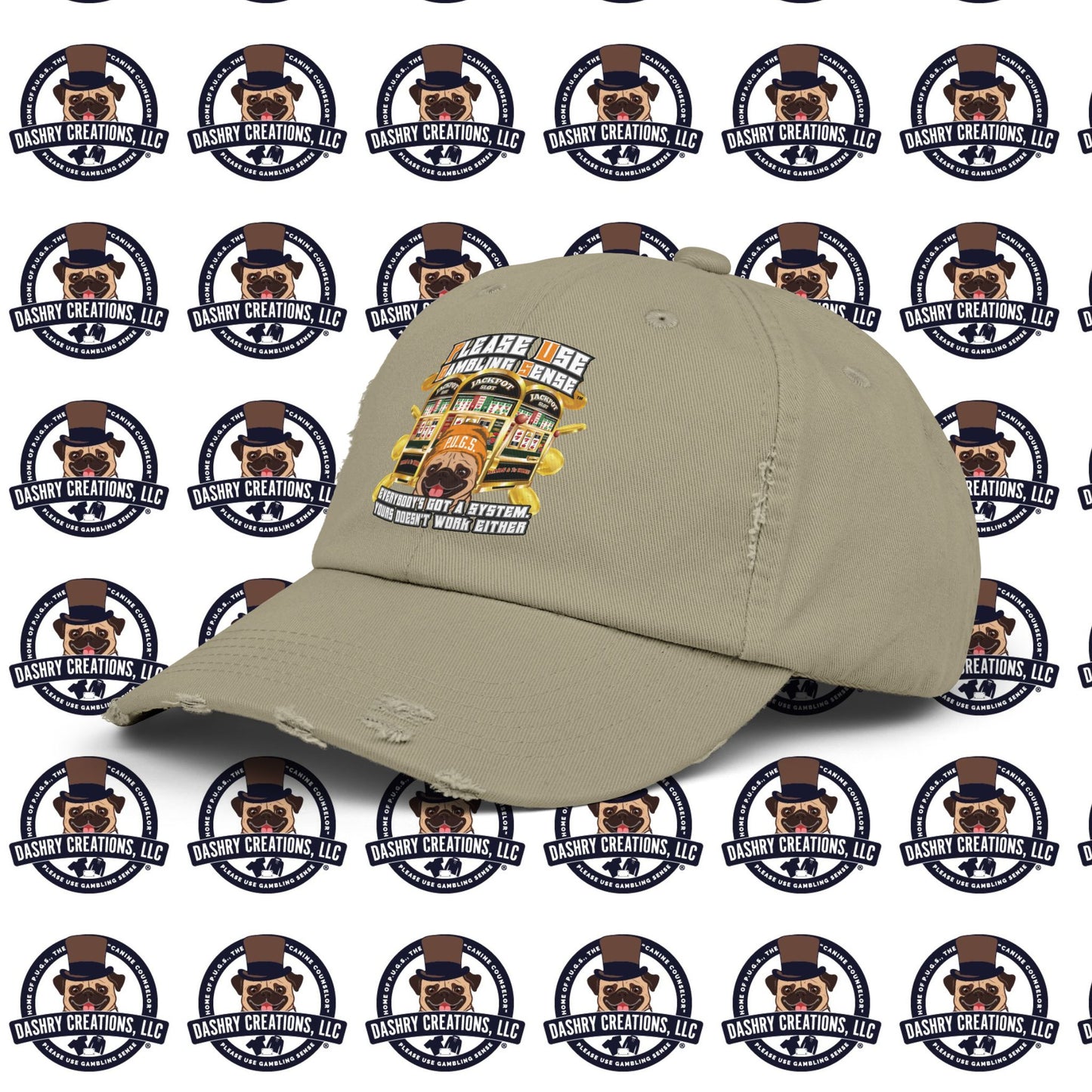 Slots “Everybody’s Got A System” Orange Wool Cap Unisex Distressed Cap