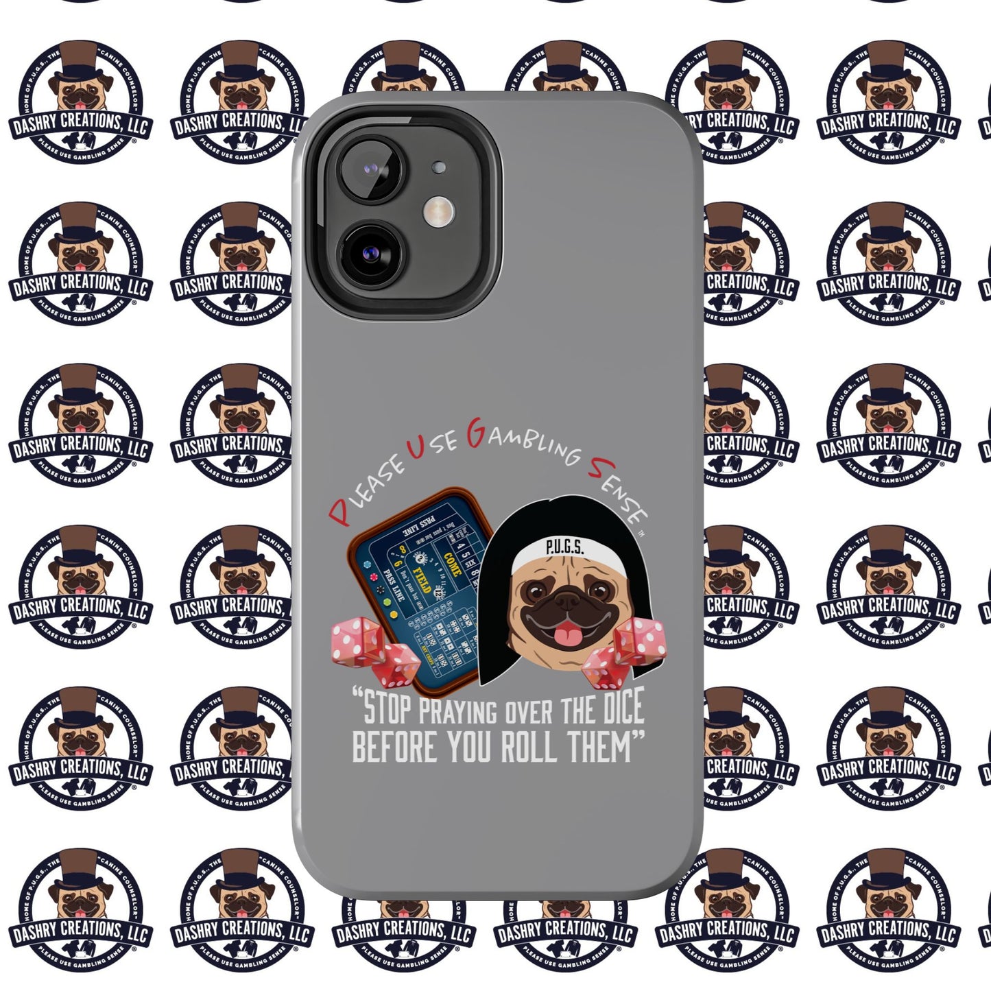 Craps “Praying Over Dice” Nun’s Veil Tough Phone Cases