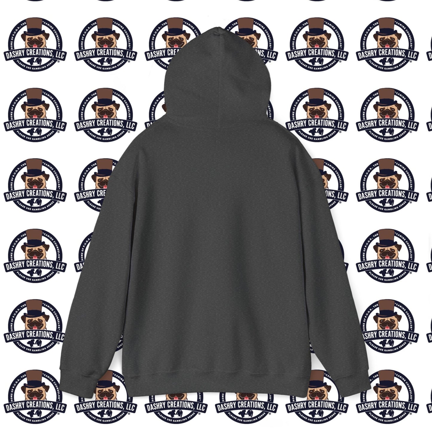 Slots “Everybody’s Got A System” Tan & White Backwards Baseball Cap Unisex Heavy Blend™ Hooded Sweatshirt