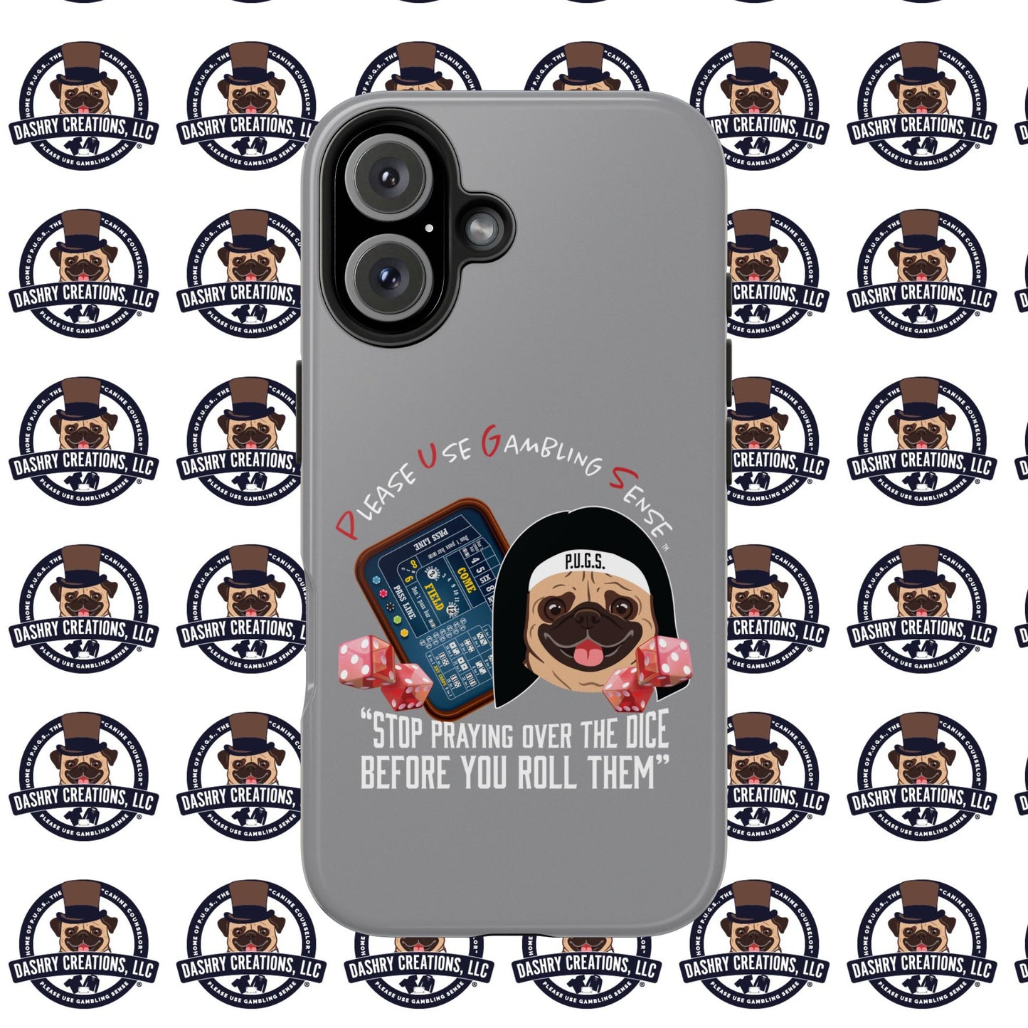 Craps “Praying Over Dice” Nun’s Veil Tough Phone Cases