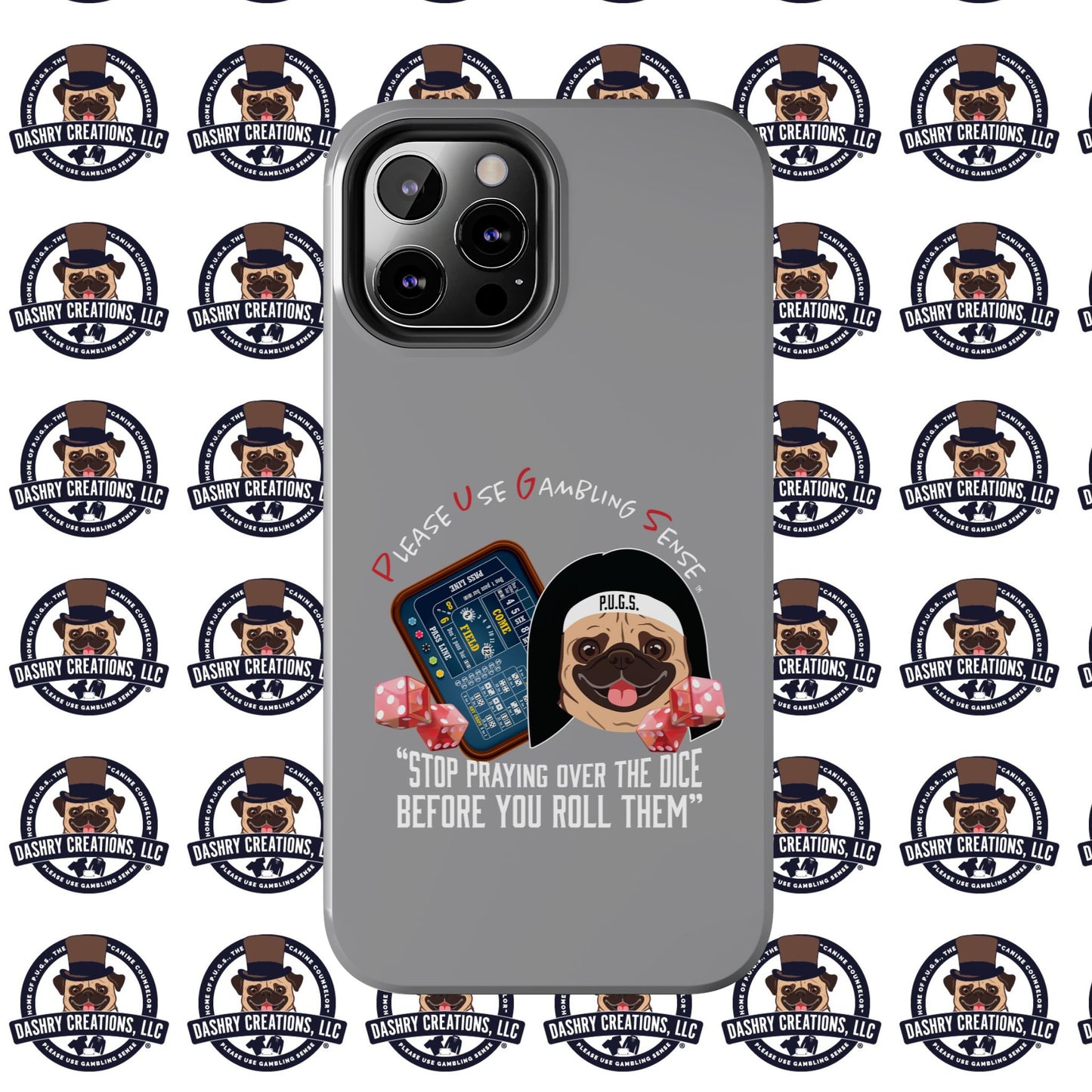 Craps “Praying Over Dice” Nun’s Veil Tough Phone Cases