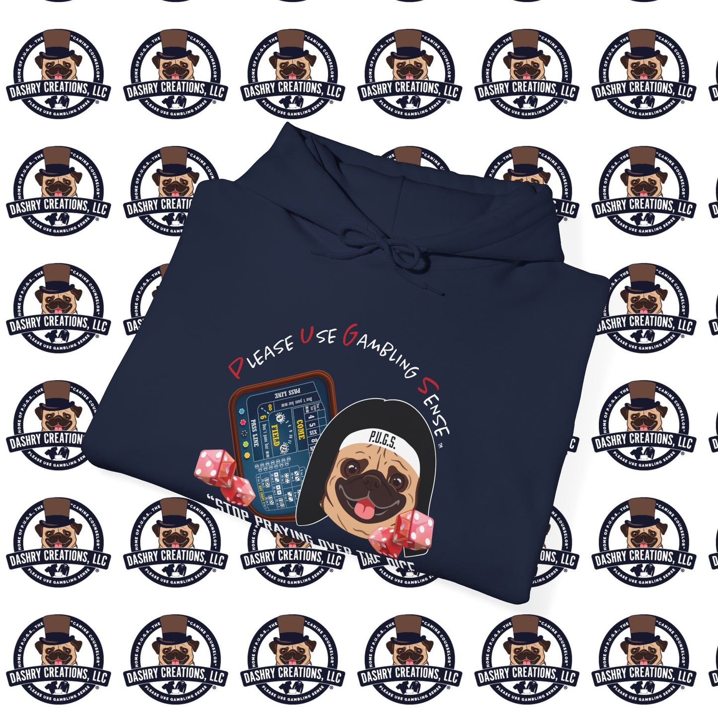 Craps “Praying Over Dice” Nun’s Veil Unisex Heavy Blend™ Hooded Sweatshirt