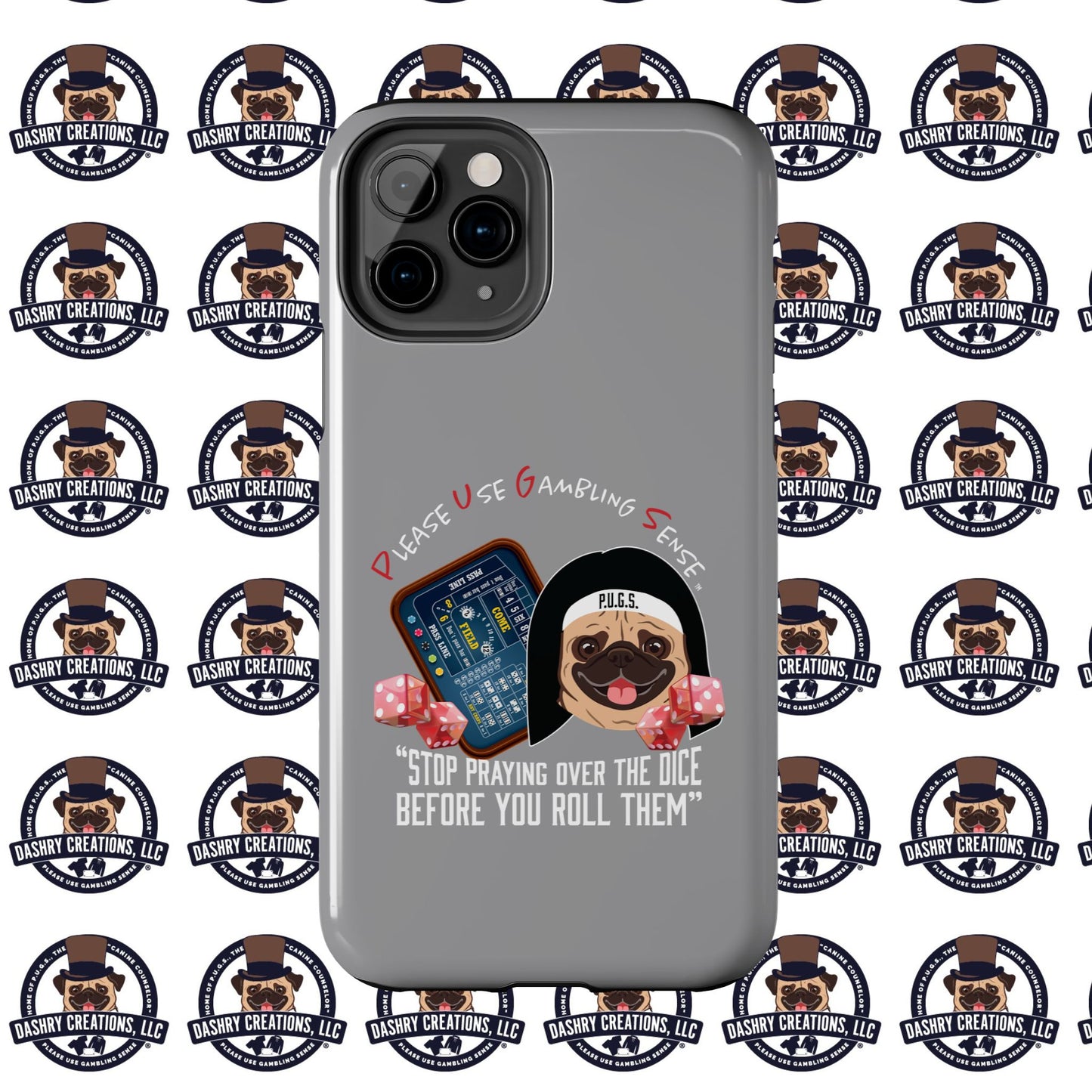 Craps “Praying Over Dice” Nun’s Veil Tough Phone Cases