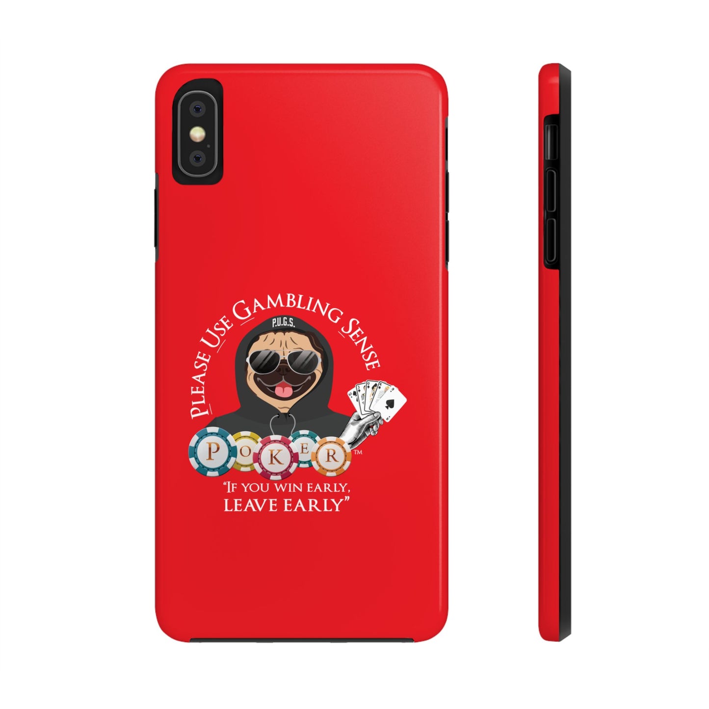 Poker “Win Early Leave” Early Black Hoodie Tough Phone Cases