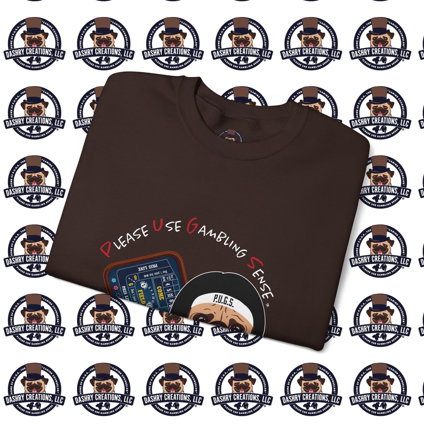 Craps “Praying Over Dice” Nun’s Veil Unisex Heavy Blend™ Crewneck Sweatshirt