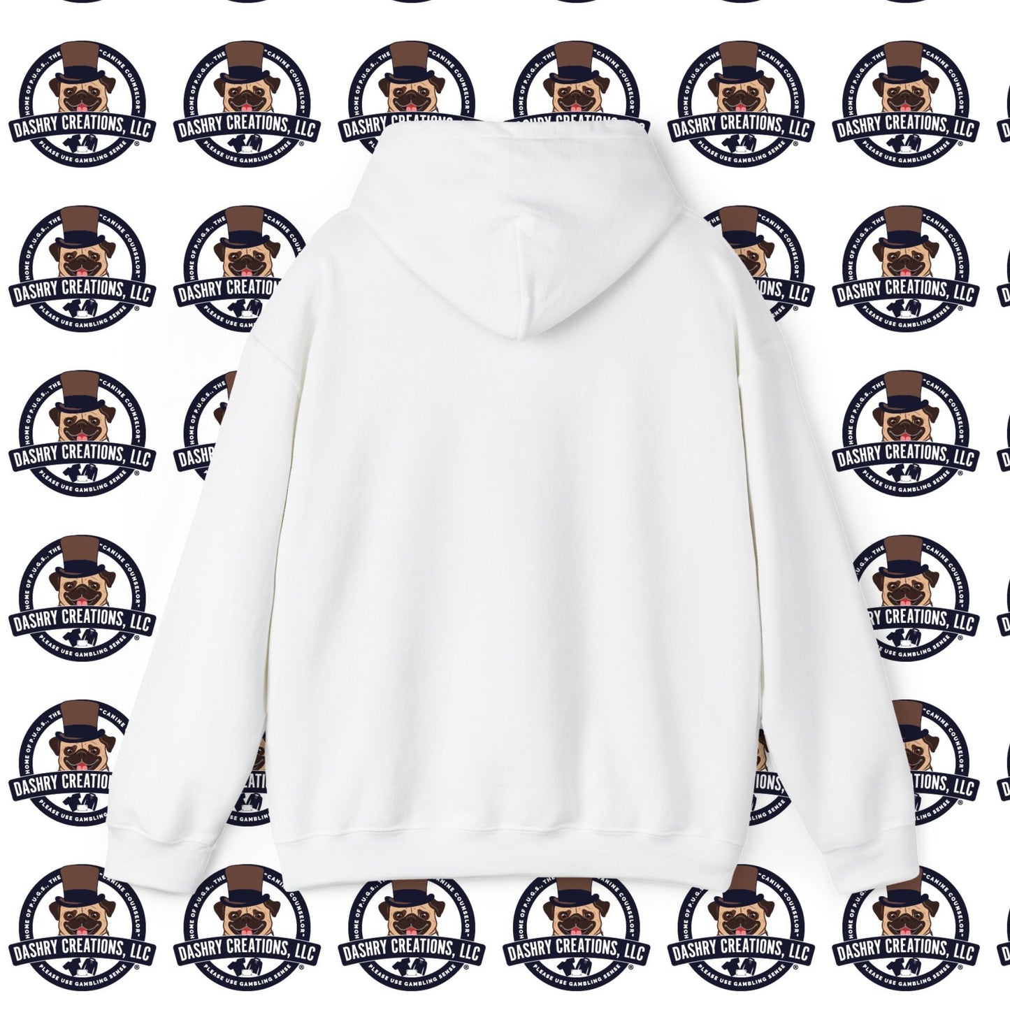 Slots “Everybody’s Got A System” Tan & White Backwards Baseball Cap Unisex Heavy Blend™ Hooded Sweatshirt