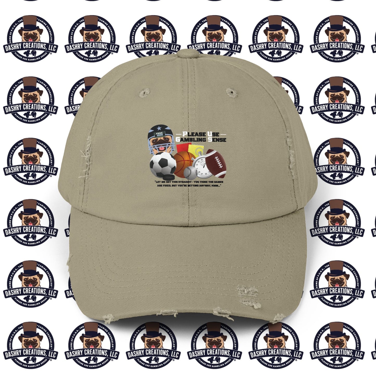 Sports Betting “Games Are Fixed” Helmet Unisex Distressed Cap