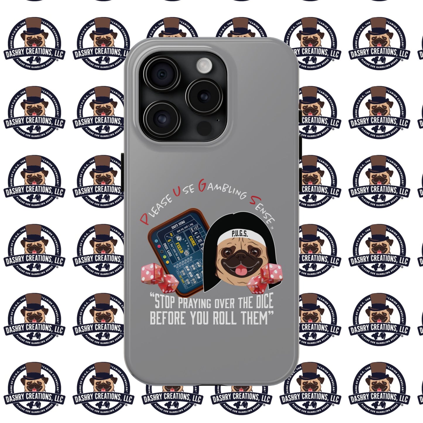 Craps “Praying Over Dice” Nun’s Veil Tough Phone Cases